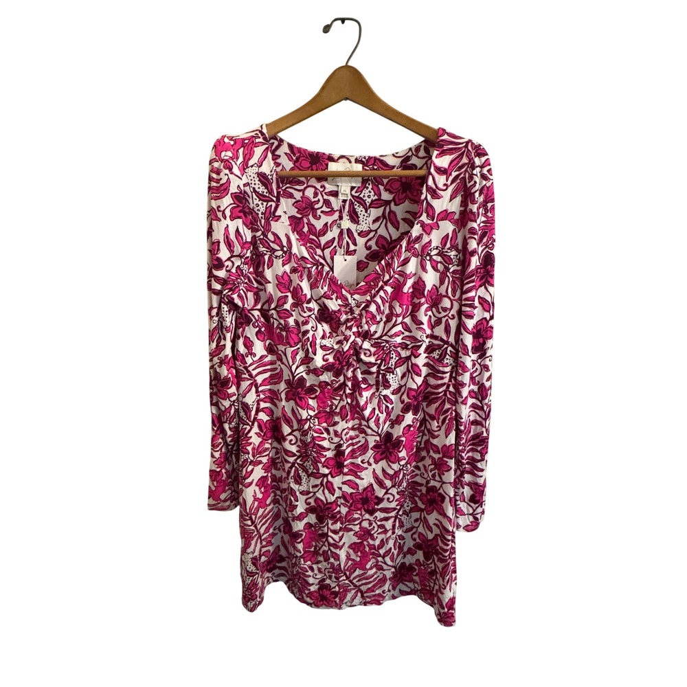 Lilly Pulitzer Anne Skirted Romper XL Elderflower Blossom Pink Floral NWT 017396